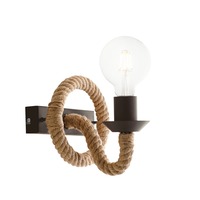 Dekorativní - FAN I-ROPE-AP1 Nástěnné svítidlo Rope černá, patice E27, 18 x 21 x 19 cm - FANEUROPE