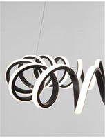 Kruhová - NV 9817461 Závěsné svítidlo ZINIA černý hliník a silikon LED 45W 230V 3000K IP20 - NOVA LUCE