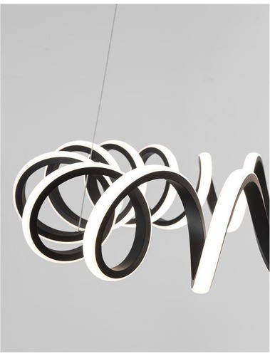 Kruhová - NV 9817461 Závěsné svítidlo ZINIA černý hliník a silikon LED 45W 230V 3000K IP20 - NOVA LUCE - foto 1