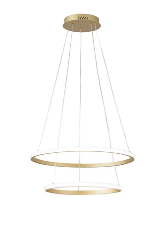 Kruhová - FAN LED-AXIS-S6040-SPI-ORO Závěsné LED svítidlo Axis zlatá, 31 W, 3360 lm, CCT + RGB, digitální s dálkovým ovladačem, formát 60/40 x 150 cm - FANEUROPE - foto 1