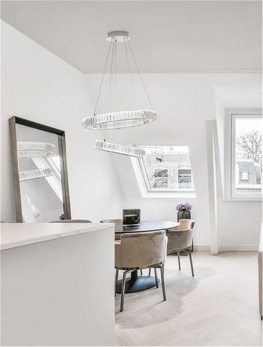 Kruhová - NV 9333068 Závěsné svítidlo AURELIA chromovaný kov a křišťál LED 46W 230V 3500K IP20 stmívatelné - NOVA LUCE - foto 1