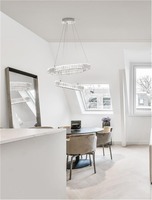 Kruhová - NV 9333068 Závěsné svítidlo AURELIA chromovaný kov a křišťál LED 46W 230V 3500K IP20 stmívatelné - NOVA LUCE