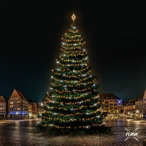 SADY na stromy - DLED TFS701W LED světelná sada na stromy vysoké 21-23m, teplá bílá s Flash - foto 1