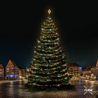 SADY na stromy - DLED TFS701W LED světelná sada na stromy vysoké 21-23m, teplá bílá s Flash
