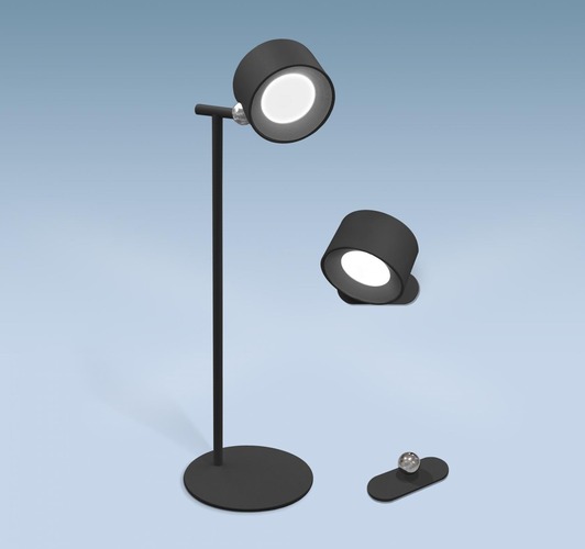 Stolní lampy dekorační - CEN PXLNE-013840 LED stolní lampa s odnímatelnou nabíjecí hlavou černá 1.8W 4000K USB IP20 - CENTURY - foto 1