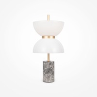 Stolní lampy dekorační - M MOD178TL-L11GR3K Stolní lampa Kyoto 3000K 11W teplá bílá 500lm šedá kov mramor - MAYTONI