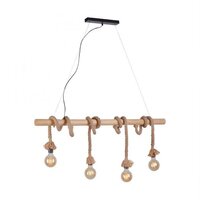 Vícečetná - LD 15483-18 ROPE Závěsné svítidlo, 4-ramenné, rustikální, námořnické, retro - LEUCHTEN DIREKT / JUST LIGHT