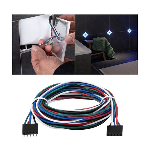 Zapuštěná - P 78422 LumiTiles kabel Square RGBW 1,9m 12V černá umělá hmota - PAULMANN - foto 1