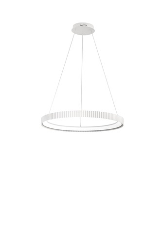 Kruhová - FAN LED-NIKE-S70-BCO Závěsné LED svítidlo Nike (bílé, kov) 58 W, 8470 lm, DIP‑CCT 2700 / 3200 / 4000 K, pr. 68,5 x výška 150 cm - FANEUROPE - foto 1