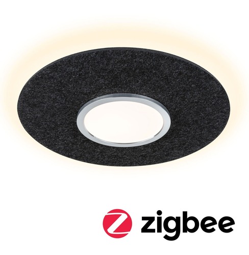 Kruhová - P 79996 LED stropní svítidlo Smart Home Zigbee 3.0 Tulga měnitelná bílá / 19 / 1x9W antracit stmívatelné - PAULMANN - foto 1