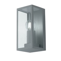 Nástěnná - FAN I-MONDRIAN-AP SIL Venkovní nástěnné svítidlo Mondrian, stříbrné, 1 x E27, 23,6 x 11,3 x 11 cm, IP44 - FANEUROPE