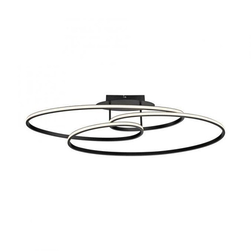 Kruhová - LD 15321-18 LUMACA LED stropní svítidlo černé světelné kruhy do jídelny nebo obývacího pokoje 3000K - JUST LIGHT - foto 1