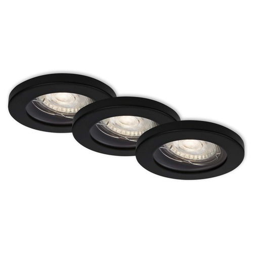 Kruhová - BRI 7181-035 3ks sada LED vestavné svítidlo, pr. 8,5 cm, 5 W, 400 lm, černá - BRILONER - foto 1