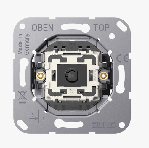 Vypínače a zásuvky - JU K506EU Strojek vypínače Universal  10 AX 250 V K 506 EU - JUNG - foto 1