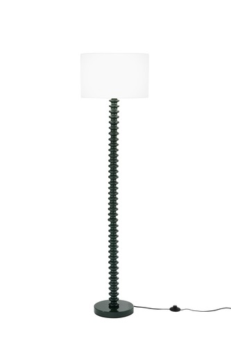 Stojací lampy - FAN I-SULTAN-PT-VER Stojací lampa Sultan (zelená + samet) kov + samet, 1 x E27, 15 W; lampa pr. 40 x 20 cm, konstrukce 40 x 158 cm - FANEUROPE - foto 1
