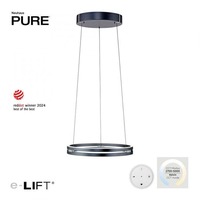 Kruhová - PN 2550-15 LED závěsné svítidlo PURE E-Loop elektrické 2700-5000K šedá mystic - PAUL NEUHAUS