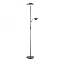 Stojací lampy - LD 11709-18 HANS stojací lampa černá LED se čtecím ramenem 22W 3000K + LED 4W 3000K IP20 - LEUCHTEN DIREKT / JUST LIGHT