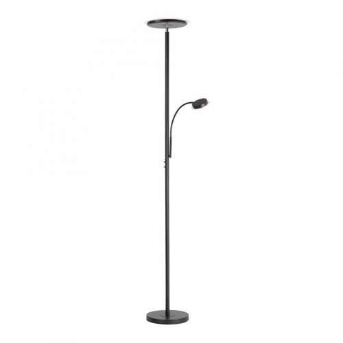 Stojací lampy - LD 11709-18 HANS stojací lampa černá LED se čtecím ramenem 22W 3000K + LED 4W 3000K IP20 - LEUCHTEN DIREKT / JUST LIGHT - foto 1