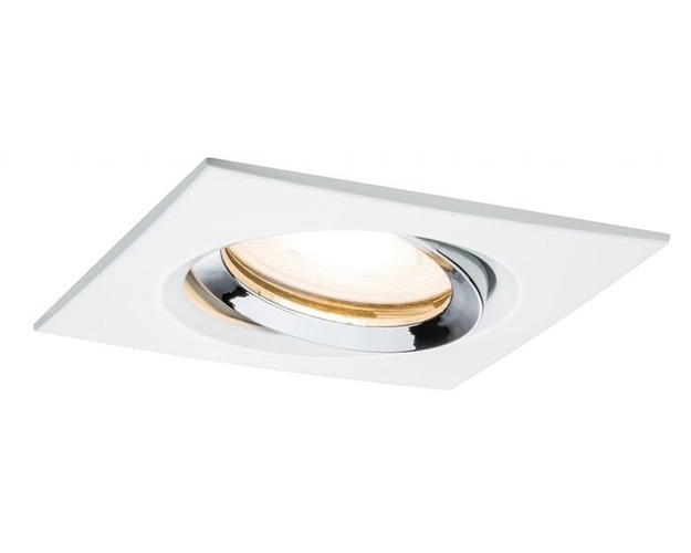 Koupelnová - P 92904 Zápustné svítidlo LED Nova IP65 hranaté 7W GU10 bílá / chrom 1ks výklopné - PAULMANN - foto 1