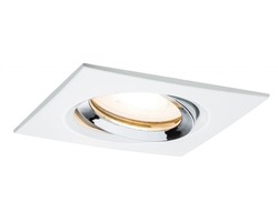 Koupelnová - P 92904 Zápustné svítidlo LED Nova IP65 hranaté 7W GU10 bílá / chrom 1ks výklopné - PAULMANN