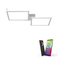 Hranatá - PN 6993-55 Q-ROSA LED stropní svítidlo Smart-Home s měnitelnou teplotou chromatičnosti vč. dálkového ovladače stmívatelné ZigBee 2700-5000K - PAUL NEUHAUS