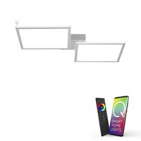 Hranatá - PN 6993-55 Q-ROSA LED stropní svítidlo Smart-Home s měnitelnou teplotou chromatičnosti vč. dálkového ovladače stmívatelné ZigBee 2700-5000K - PAUL NEUHAUS