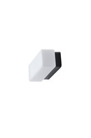 Hranatá - OS FLO67275 FLORA 1 stropní/nástěnné skleněné svítidlo černá / bílá IP43 3000 K 8W LED (původní kód OS 67275) - OSMONT