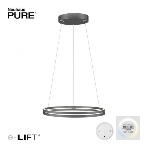 PN 2551-15 Paul Neuhaus LED závěsné svítidlo PURE-E-LOOP elektrické 2700-5000K šedá mystic - PAUL NEUHAUS - foto 1