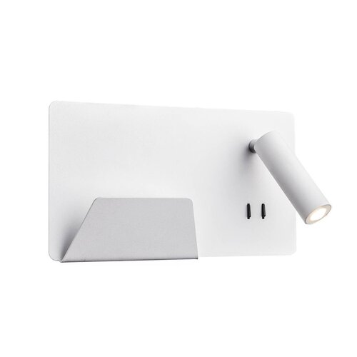 Bodová - LA 1003457 SOMNILA SPOT vnitřní nástěnné svítidlo LED 3000K, bílá, verze vlevo vč. USB přípojky - BIG WHITE (SLV) - foto 1