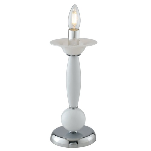 Stolní lampy dekorační - FAN I-ESTEFAN-L1 BCO Stolní lampa Lume Estefan, bílá, 1 x E14, 13 x 13 x 31,5 cm - FANEUROPE - foto 1