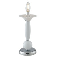 Stolní lampy dekorační - FAN I-ESTEFAN-L1 BCO Stolní lampa Lume Estefan, bílá, 1 x E14, 13 x 13 x 31,5 cm - FANEUROPE