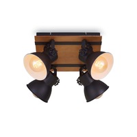 Bodová - BRILO 2742-045 Bodové svítidlo 38 cm 4x E27 40W černá - BRILO