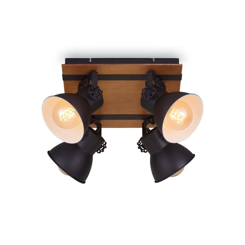 Bodová - BRILO 2742-045 Bodové svítidlo 38 cm 4x E27 40W černá - BRILO - foto 1