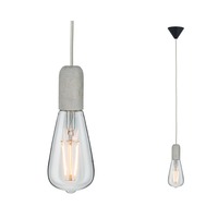 Subtilní - P 50388 Závěsné svítidlo Neordic Jano E27 max. 1x20W šedá/černá/beton - PAULMANN