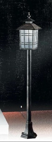 Sloupková - OR AL 11-1117/1 Venkovní sloupkové svítidlo 1x11W PL/E27, patina, IP44, výška 10 - ORION - foto 1