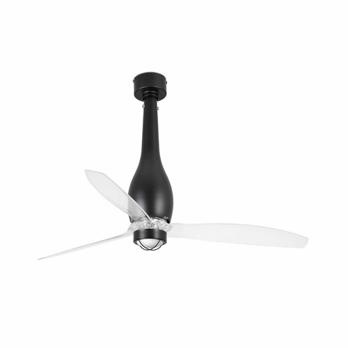Ventilátory - FARO 32003-10 ETERFAN M LED, černá/transparentní, stropní ventilátor s DC motorem - FARO - foto 1