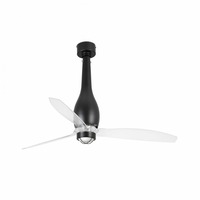 Ventilátory - FARO 32003-10 ETERFAN M LED, černá/transparentní, stropní ventilátor s DC motorem - FARO