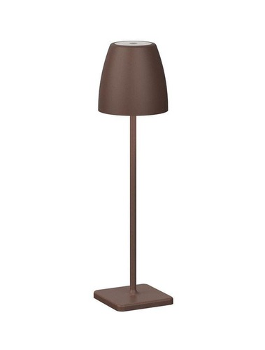 Na baterie - NV 9223999 Venkovní stolní lampa COLT rezavě hnědý litý hliník a akryl LED 2W 3000K IP54 62st. 5V DC vypínač na těle USB kabel stmívatelné - NOVA LUCE - foto 1
