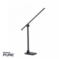 Stolní lampy pracovní - PN 4407-18 PURE GRAFO LED stolní lampa, černá, nastavitelná, stmívatelná 3000K - PAUL NEUHAUS