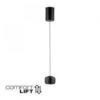 Koule - LD 15260-18 BALLINI LED závěsné svítidlo černé 1 ramenné nastavitelná výška do jídelny 3000K - JUST LIGHT