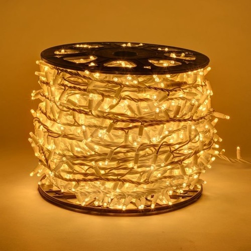 Venkovní řetězy - DLED SKNX0102W DecoLED LED světelný řetěz, 100m, teple bílá, 2000 diod, bílý kabel, IP67 SKNX0102W - foto 1