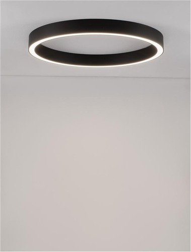 Kruhová - NV 9558640 Stropní svítidlo STING LED stropní svítidlo hliník a akryl černá Epistar SMD2835 50W 3000K Eaglerise TRIAC driver D80 H7.8 120st. IP20 stmívatelné - NOVA LUCE - foto 1