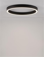 Kruhová - NV 9558640 Stropní svítidlo STING LED stropní svítidlo hliník a akryl černá Epistar SMD2835 50W 3000K Eaglerise TRIAC driver D90 H7.8 120st. IP20 stmívatelné - NOVA LUCE