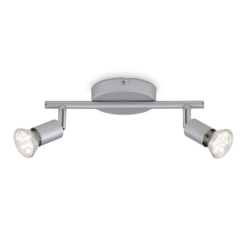 Bodová - BRI 2915024 Bodové svítidlo 25,5x7 cm 2xGU10 4,8W 520lm titan (starý kód: BRI 2915-024) - BRILONER - foto 1