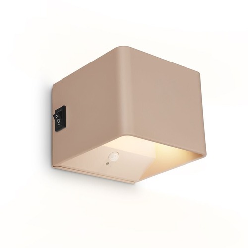 Nepřímé osvětlení - BRI 3879011 Borra nástěnné svítidlo - 1,5W, 100lm, bezdrátové, LED, s pohybovým čidlem, béžové - BRILONER - foto 1