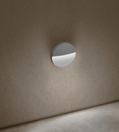 Nástěnná - CEN PEOGR-041140 SEGNAPASSO LED PASEO TONDO venkovní nástěnné svítidlo šedá 4W 4000K IP54 - CENTURY - foto 1