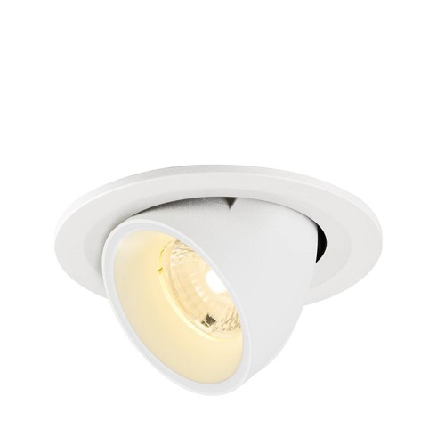Kruhová - LA 1009410 NUMINOS® GIMBLE S Stropní vestavné svítidlo, 3000 K, 40°, IP20, kulaté, bílé - BIG WHITE (SLV) - foto 1
