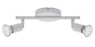 Bodová - BRI 2767-026 Bodové svítidlo 25,5 cm 2xGU10 6W 500lm bílé - BRILONER