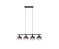 Vícečetná - LD 15421-18 Závěsné svítidlo ZEA 4x E14 25W sklo kouřové / černá - LEUCHTEN DIREKT / JUST LIGHT