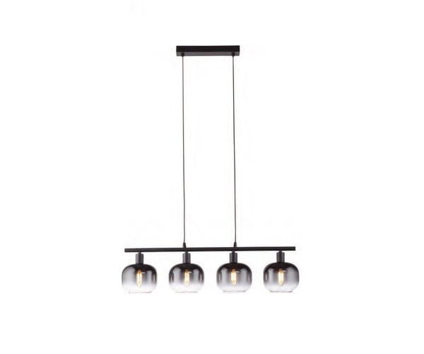 Vícečetná - LD 15421-18 Závěsné svítidlo ZEA 4x E14 25W sklo kouřové / černá - LEUCHTEN DIREKT / JUST LIGHT - foto 1